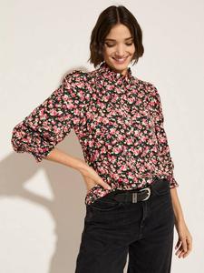 Топ с принтом melie poppy Baukjen, черный/разноцветный