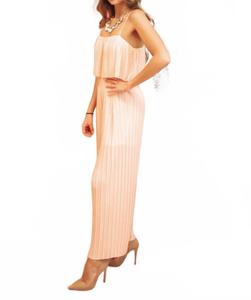 Плиссированный комбинезон персикового цвета OLIVACEOUS