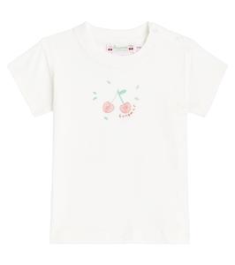 Футболка из хлопка с принтом Baby Dom Bonpoint, цвет upb blanc lait