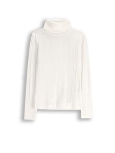 Вязаный свитер цвета экрю с высоким воротом Coccodrillo