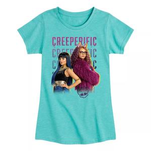 Футболка с рисунком для девочек 7–16 лет Monster High: The Movie «Creeperific» Licensed Character, синий