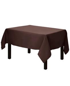 Квадратная скатерть - 52 x 52 дюйма - Прочный, моющийся полиэстер - Для небольших квадратных или круглых столов Gee Di Moda, Chocolate