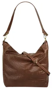 Шоппер Samantha Look, натуральная кожа, производство Италия, коричневый