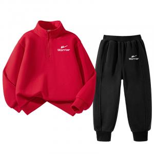 Повседневная спортивная одежда для подростков Warrior, [fall winter fleece-lined]красный/h белый small logo k-черный/h белый small logo k