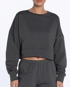 Женская длинная толстовка из хлопка стрейч Punto Blanco, серый