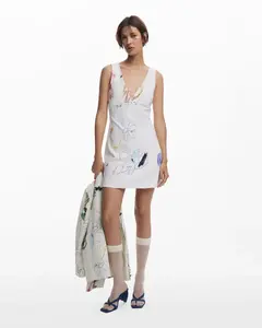 Платье pichi trazos Desigual, белый