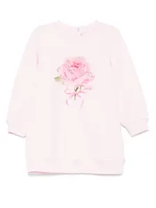 Платье с принтом Monnalisa, розовый