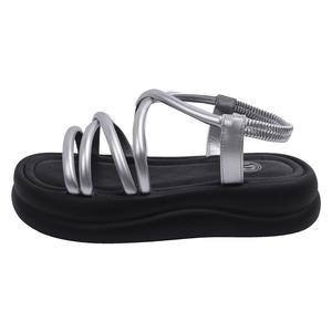 Сандалии женские с одним ремешком, серебристые TAFN, Silver