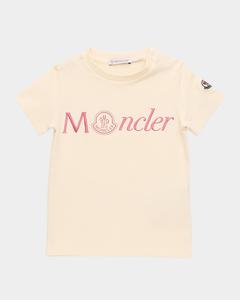 Футболка для девочек с вышитым логотипом, размер 3M-3 Moncler, белый