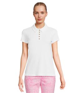 Поло Lilly Pulitzer Frida Scallop Polo Upf 50+, цвет Resort White