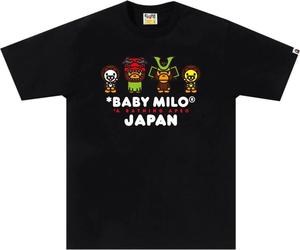 Футболка BAPE Baby Milo Japan 'Black', черный