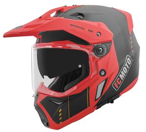 Шлем FC-Moto merkur pro air enduro, Black/Red
