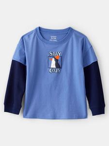 Carter's Футболка с длинными рукавами синего/темно-синего цвета