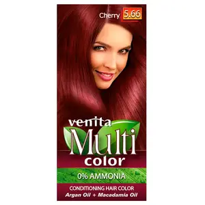 Краска для волос без аммиака 5.66 вишневая, 1 упаковка. Venita Multicolor, цвет 5.66 cherry
