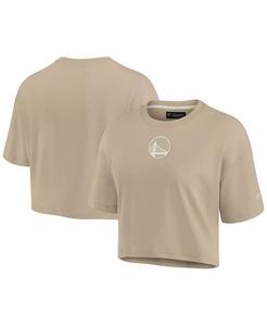 Женская футболка цвета хаки Golden State Warriors Elements Super Soft прямоугольной формы с короткими рукавами Fanatics