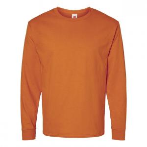 Футболка Hanes Essential-T с длинным рукавом, цвет texas orange