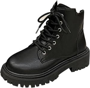 Ботинки-бойцы на шнуровке с боковой молнией Unifizz Lug Sole, Black