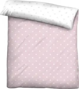 Двусторонний пододеяльник Biberna "Mix & Match 155х200 см, розовый