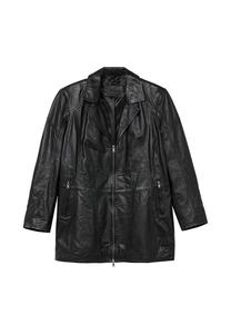 Куртка из овчины наппа с воротником-лацкан Sheego, черный