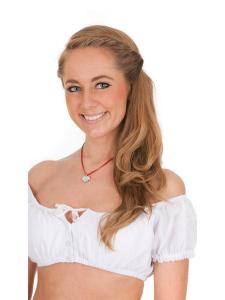 Традиционная блузка Trachtenhof Nübler Dirndlbluse kurzarm Claudia, белый