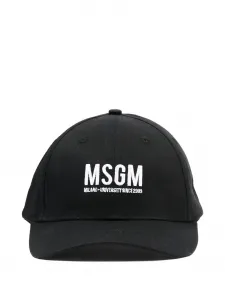 Бейсболка с вышитым логотипом MSGM Kids, черный