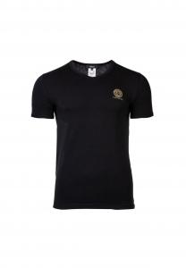 Мужская футболка - ТОПЕКА, майка, V-образный вырез, хлопок стрейч VERSACE, черный