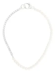 Серебряное колье с жемчугом Hatton Labs, серебяный