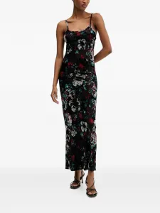 Макси-платье с цветочным принтом Desigual, черный