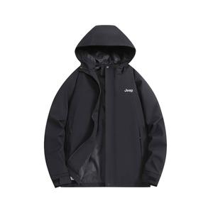 Куртка Unisex Hooded Thickened Others Jeep, pure черный (3-in-1 detachable fleece liner)