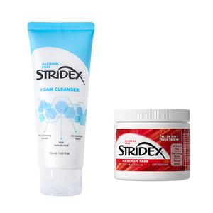 Очищающее средство с салициловой кислотой stride набор для ухода за кожей очищающая пенка для умывания* 1 + ватные палочки* 1 коробка STRIDEX