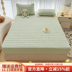 Boyang Простыня на резинке 120х200 см, вафельная, из промытого хлопка, цвет Mint Green