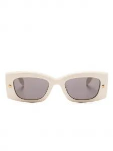 Солнцезащитные очки в прямоугольной оправе Alexander McQueen Eyewear, нейтральный