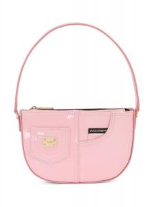 Dolce & Gabbana лакированная сумка на плечо, розовый