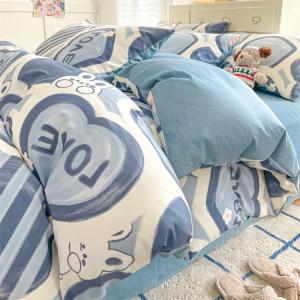 Yalu Пододеяльник 200х230 см из хлопка, расчесанный, мягкий, цвет R Aixin Tu Lan