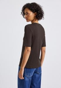 Футболка Street One MIT STRUKTUR, Braun/Dark Brown