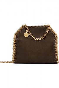 Stella Mccartney Коричневая маленькая сумочка Falabella из искусственной замши
