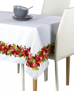 Квадратная скатерть, 100% полиэстер, 70x70 дюймов, гирлянда из осеннего урожая яблок