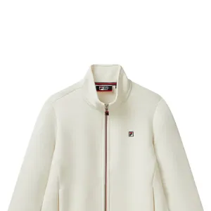 FILA Толстовка женская белая с воротником стойкой