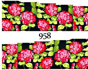 Водные наклейки для ногтей - №958, Raisin