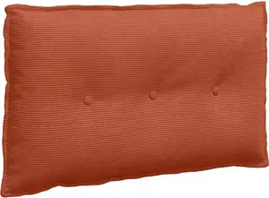 Подушка для спины красно-оранжевая, 80 x 50 см, вельветовая ткань vidaXL