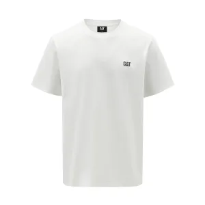 Футболка мужская с круглым вырезом тонкая CAT, raw белый