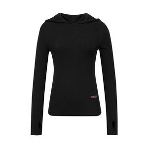 Женский свитер Deep Breath в вертикальную полоску с капюшоном и длинными рукавами, кофе