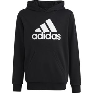 Толстовка с капюшоном и большим логотипом, хлопок Adidas, черный