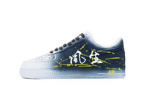 Nike Низкие износостойкие кроссовки для скейтбординга Air Force 1, унисекс, темно-синие