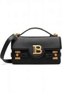 Сумка b-buzz 24 из гладкой кожи Balmain, черный