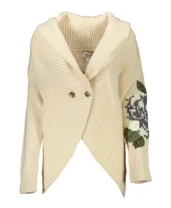 Уютный бежевый шерстяной кардиган Blugirl, бежевый