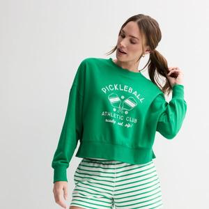 Женская свободная толстовка с круглым вырезом и принтом Sonoma Goods For Life, цвет pickleball graphic