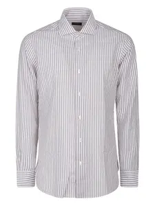 Рубашка в полоску из хлопка Barba, белый