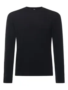 Кашемировый свитер с круглым вырезом ALPHA STUDIO, черный