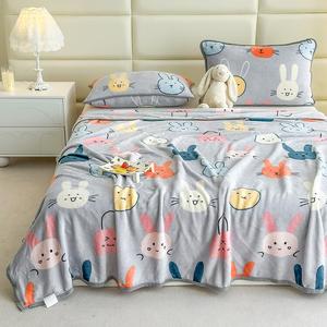 Antarctic Плед из искусственного меха 180х200 см, комплект из пододеяльника и простыни, цвет Little Cute Rabbit